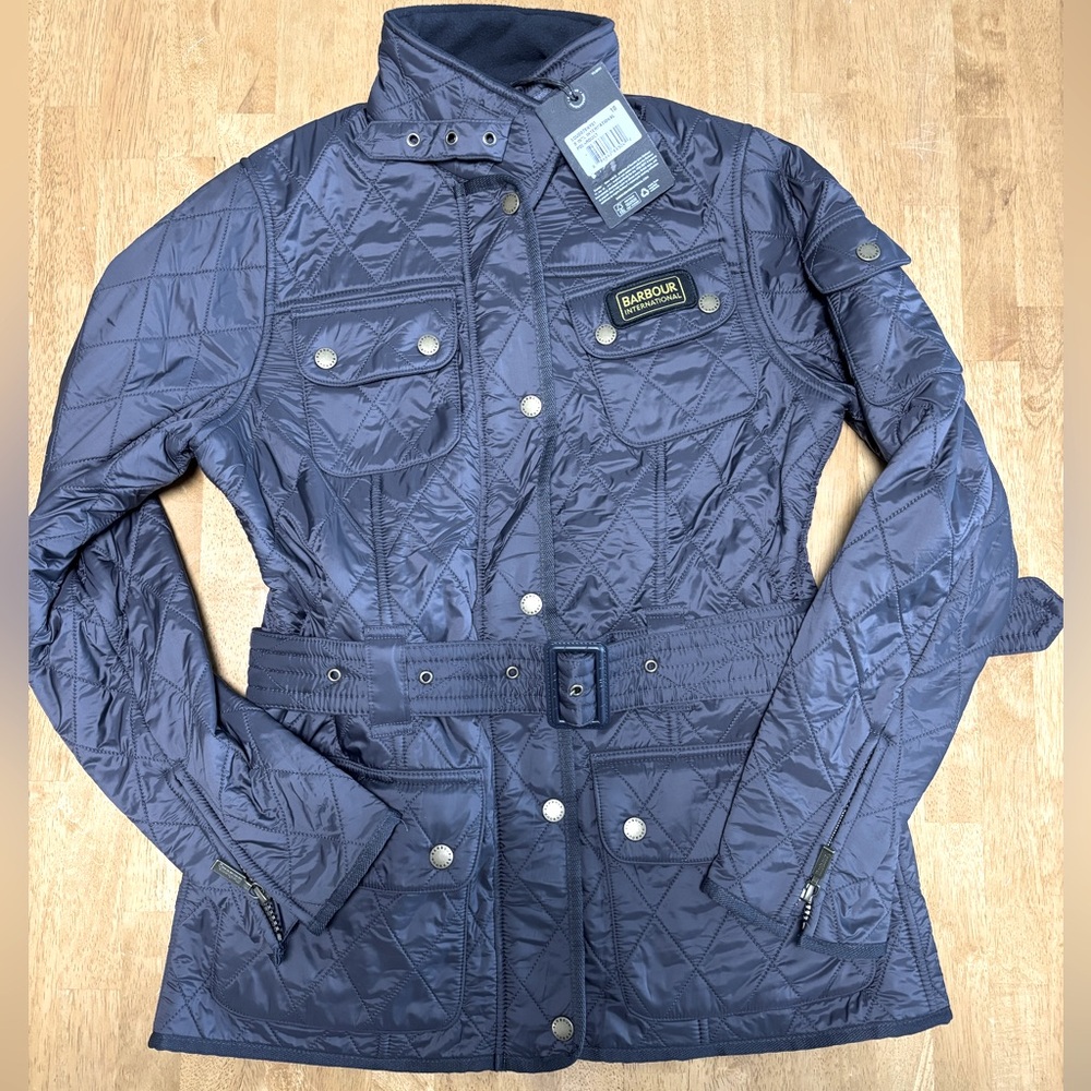 Barbour International Polar Quilt Jacket Coat size 6 NWT
